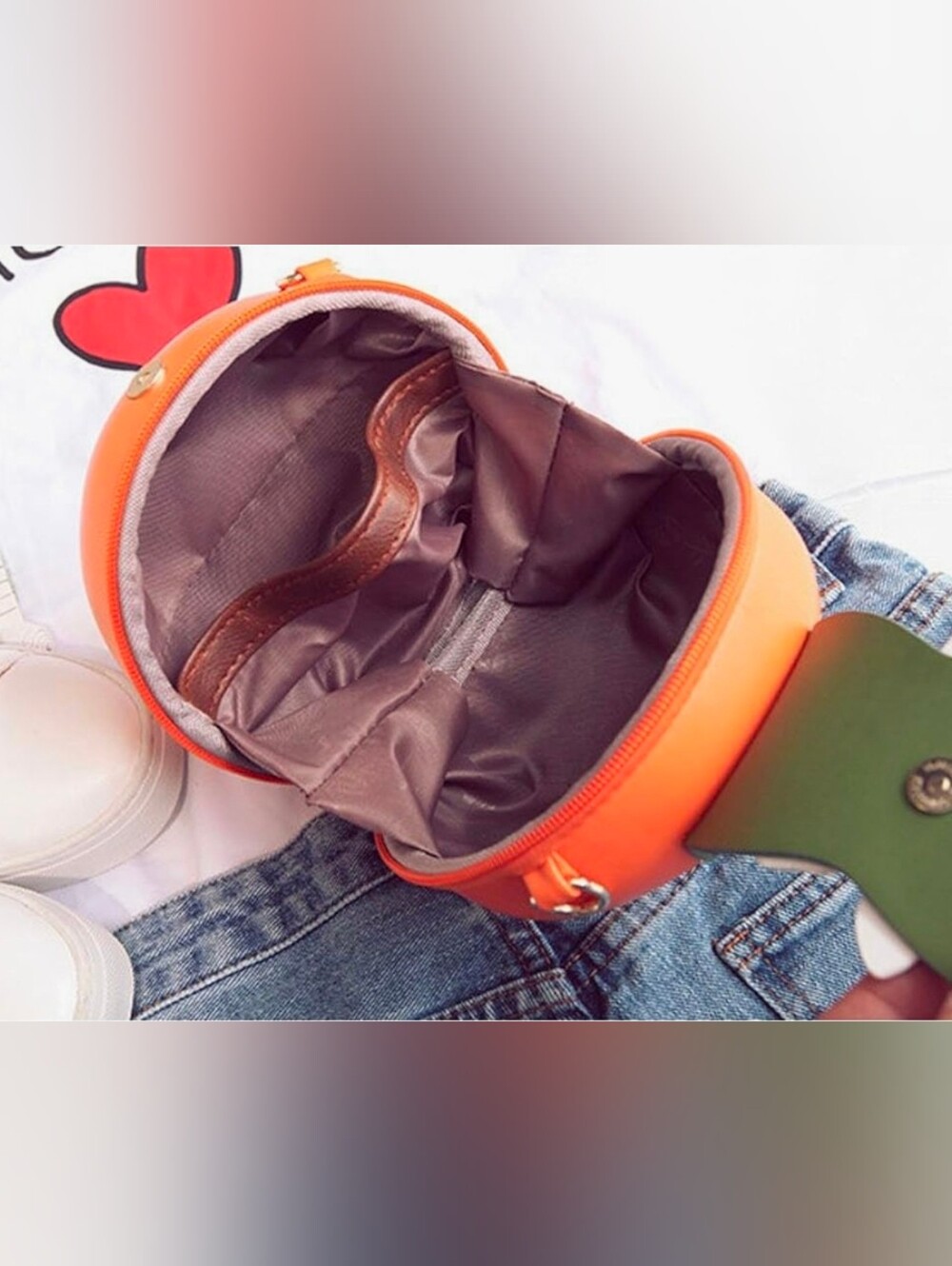 Milata Novelty Orange Shaped Crossbody Clutch Purse - Picture 4 of 11